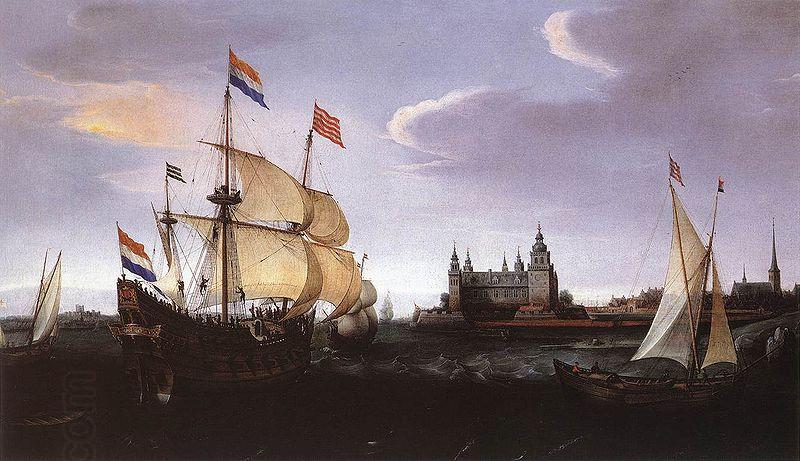 VROOM, Hendrick Cornelisz. Hollandse schepen in de Sont China oil painting art